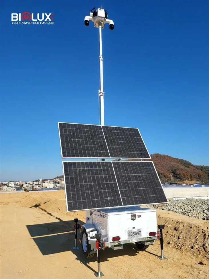 BIGLUX Mobile Solar CCTV Trailer 5G Network best
