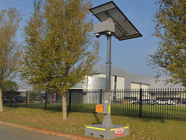 Solar Cctv Tower With 4.5M Mast