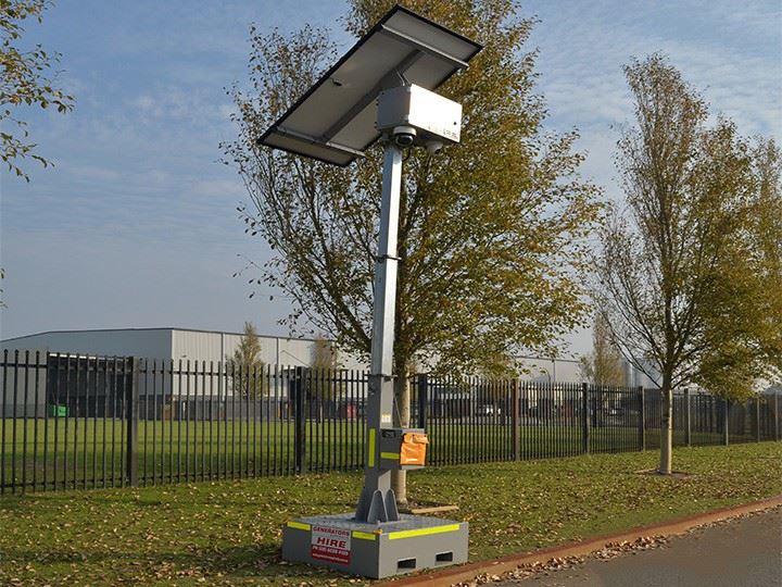 Solar Cctv Tower With 4.5M Mast